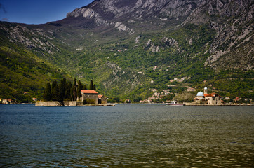 Perast, Montenegro, is a little town on the Bay of Kotor (Boka Kotorska)