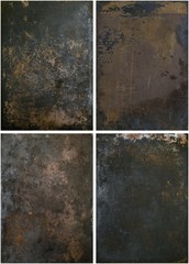 A selection of rusty grunge metal backgrounds with copy space for your text and images