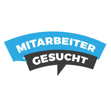 Mitarbeiter gesucht blau