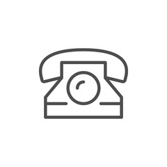 Retro phone line icon