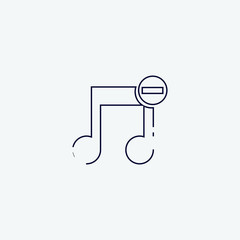 music off line icon, vector illustration