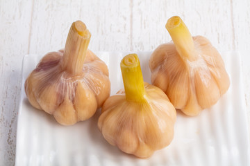 Tasty marinated garlic