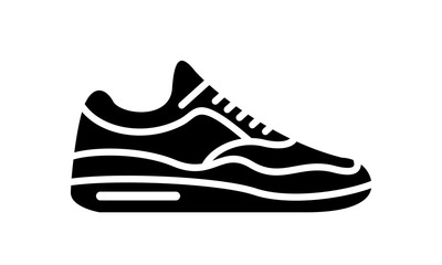 Running shoes icon fitness. Simple style sneaker.