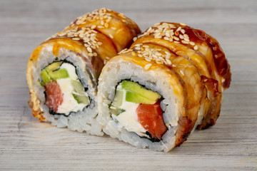 Japanese roll with eel