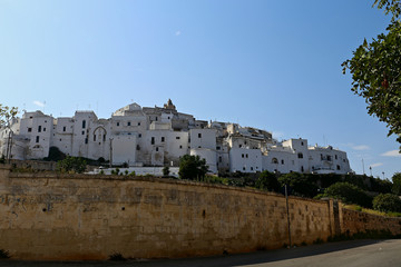 Ancient white town in Apulia, Italy