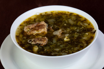 Hashlama soup with lamb