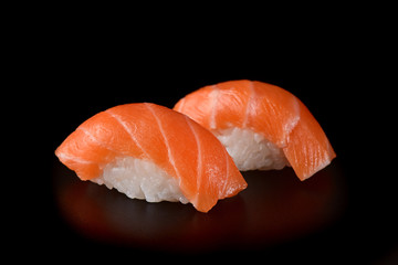 Salmon nigiri sushi couple