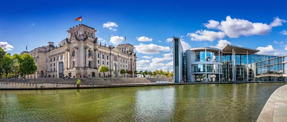 Papier Peint photo Berlin vue panoramique sur le quartier du gouvernement à berlin