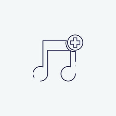 music on line icon, vector illustration