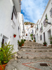 Steps of Andalusian village , Frigiliana.