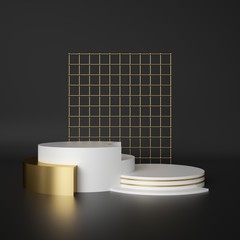 3d render, abstract geometric background, cylinder podium, minimalistic primitive shapes, modern...
