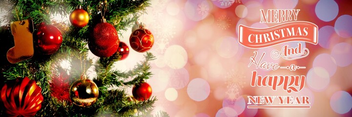 Composite image of merry christmas message