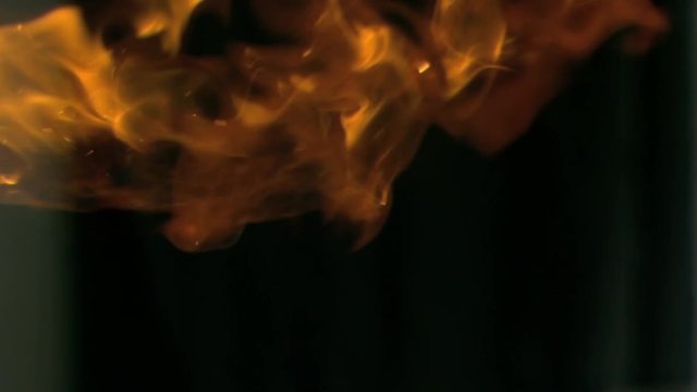 Loop of Burning fire in super slow motion