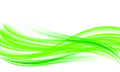 wavy abstract background green waves on white background