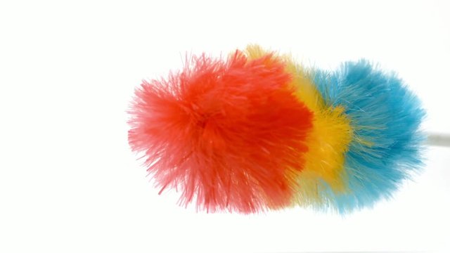 Loop of Feather duster shaking