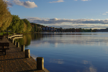 Fototapeta premium Sunset at the lake