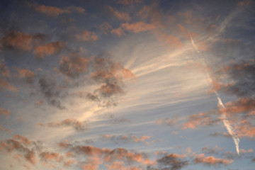 Obraz na płótnie Canvas Clouds at sunset.