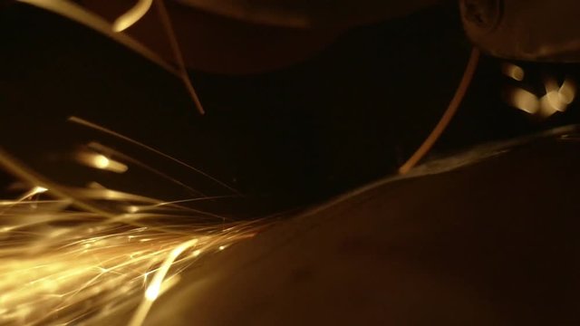 Flying Sparks From The Disk Are Extreme Close Ups