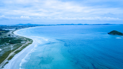 Aerial view of the beach of Pontal de Arraial do Cabo