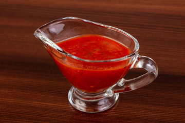 Tomato sauce in the bowl