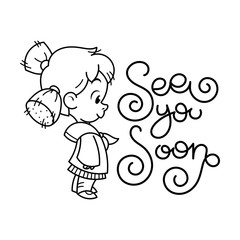 6497756 Cutest kid. Illustration isolated on white background. Design element for print, t-shirt, poster, card, banner.