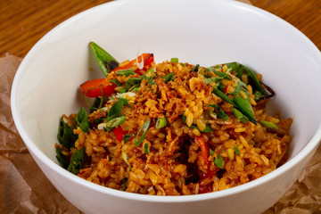 Fried rice with vegetables