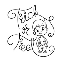 6497758 Cutest kid. Illustration isolated on white background. Design element for print, t-shirt, poster, card, banner.