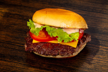 Tasty hot burger