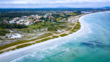 Aerial view of the beach of Pontal de Arraial do Cabo