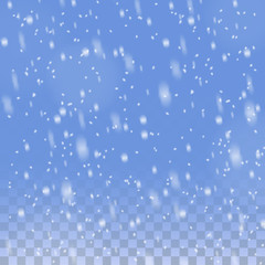 Christmas snowfall transparent background
