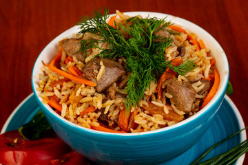 Uzbek traditional plov