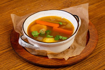 Vegetables minestrone soup