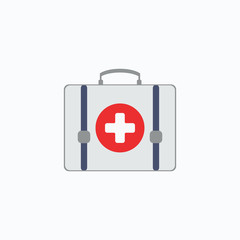 Fototapeta premium First aid kit isolated. Health, help and medical diagnostics concept.