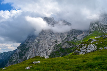 Fototapeta na wymiar Gran Sasso mountains chain, Prati di Tivo, Teramo Province, Abruzzo Region, Italy