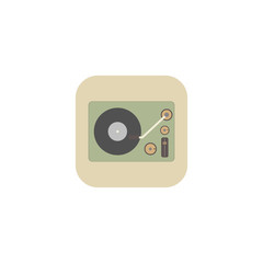 Isometric image of a gramophone in a retro style.