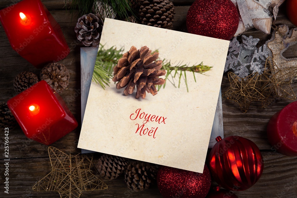 Poster composite image of composite image of joyeux noel