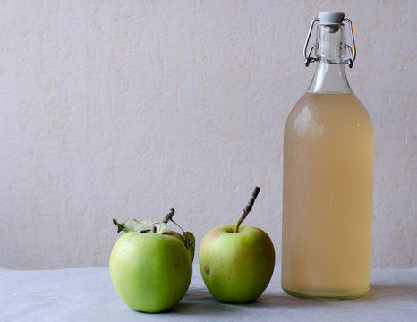 Apple Juice On Light Background