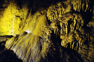 Beautiful view of Dim Magarasi cave in Turkey