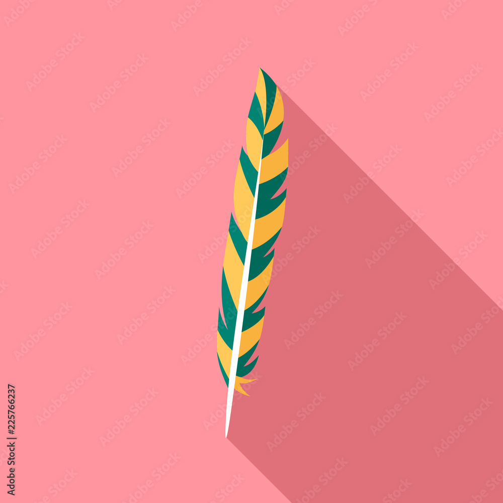 Poster design feather icon. flat illustration of design feather vector icon for web design