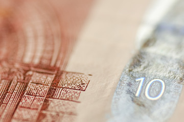 detail eines 10 euro geldscheins