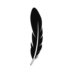 Ink feather icon. Simple illustration of ink feather vector icon for web design isolated on white background