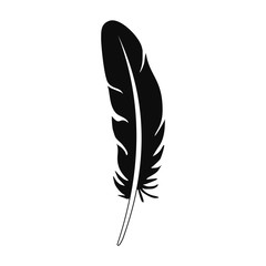 Nib feather icon. Simple illustration of nib feather vector icon for web design isolated on white background