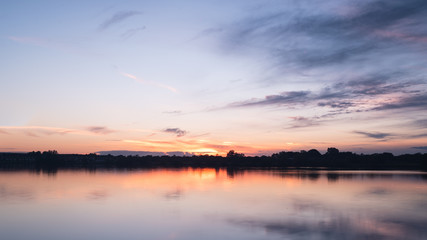 Fototapeta premium Sunset over lake