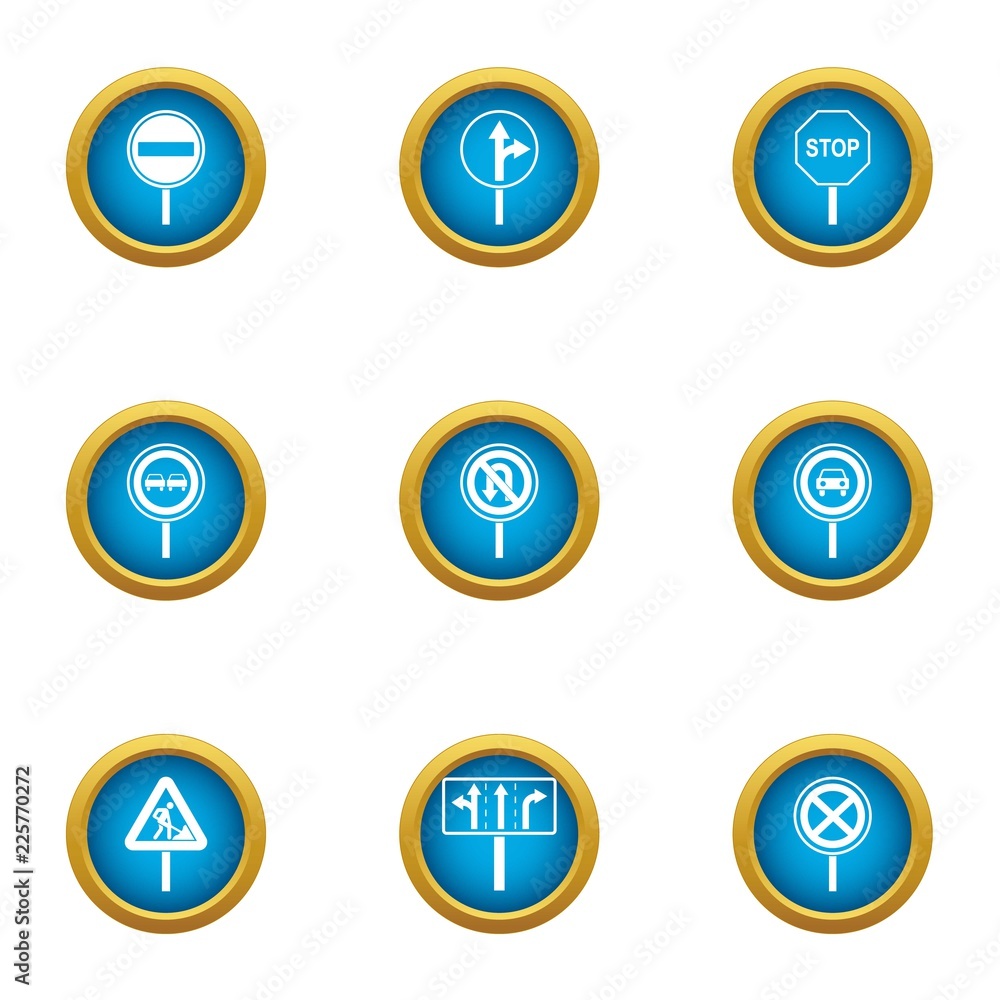 Aufkleber travel guide icons set. flat set of 9 travel guide vector icons for web isolated on white background