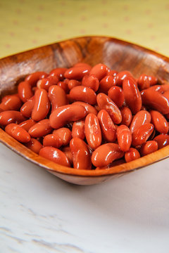 Wooden Bowl Kidney Beans