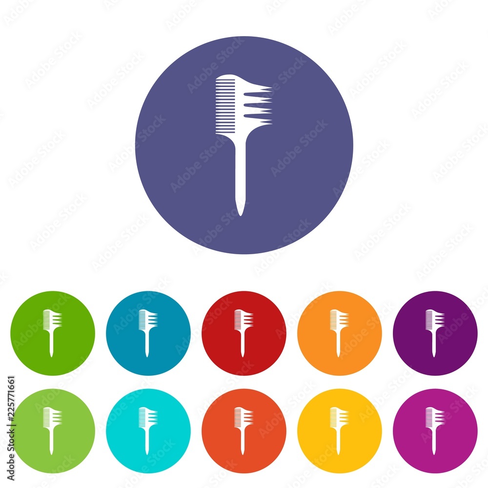 Poster two sided comb icon. simple illustration of two sided comb vector icon for web