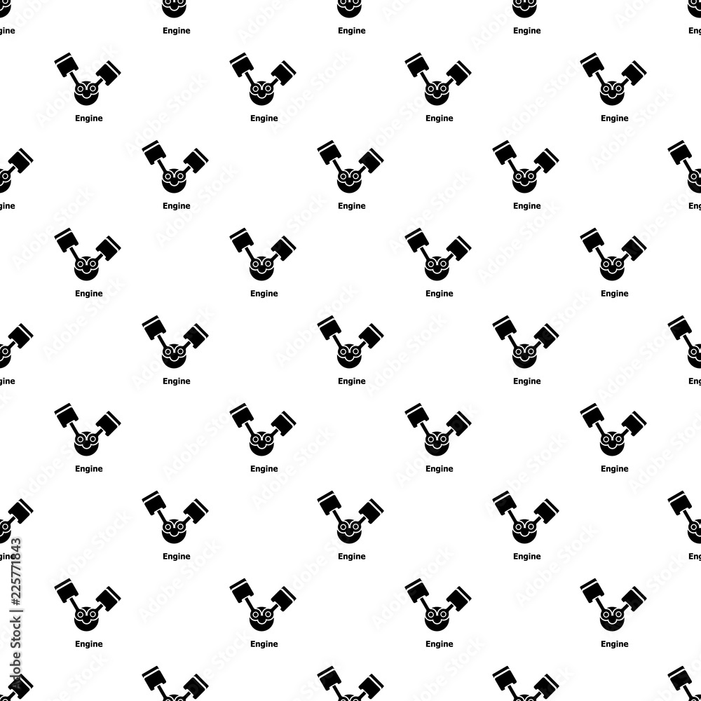 Poster engine pattern vector seamless repeating for any web design