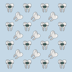 Dental braces background