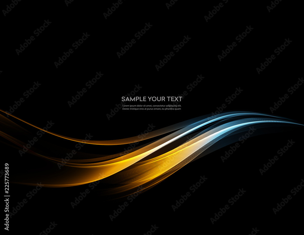 Poster Abstract color wave design element