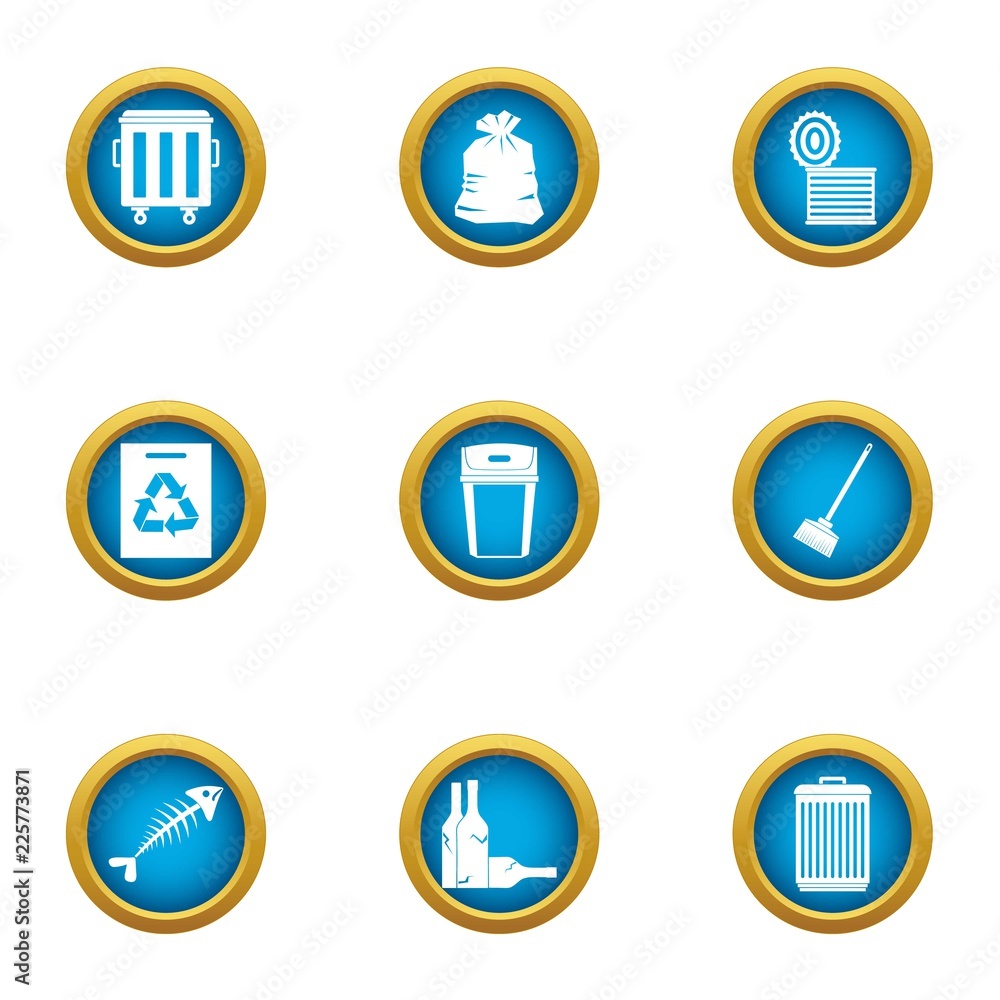 Poster withdrawal icons set. flat set of 9 withdrawal vector icons for web isolated on white background